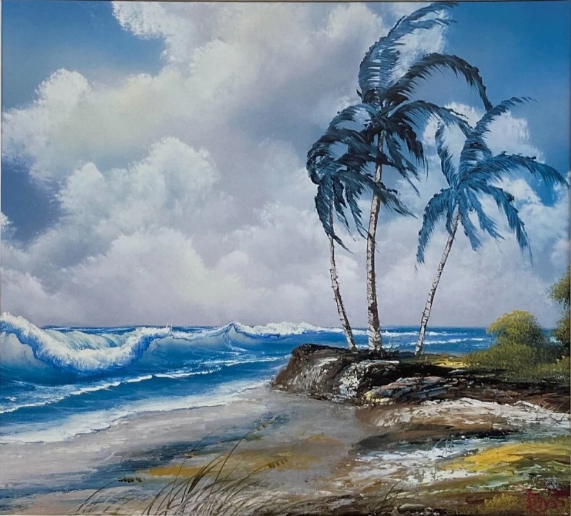 Mořská krajinka Boba Rosse (plátno 30x40 cm)